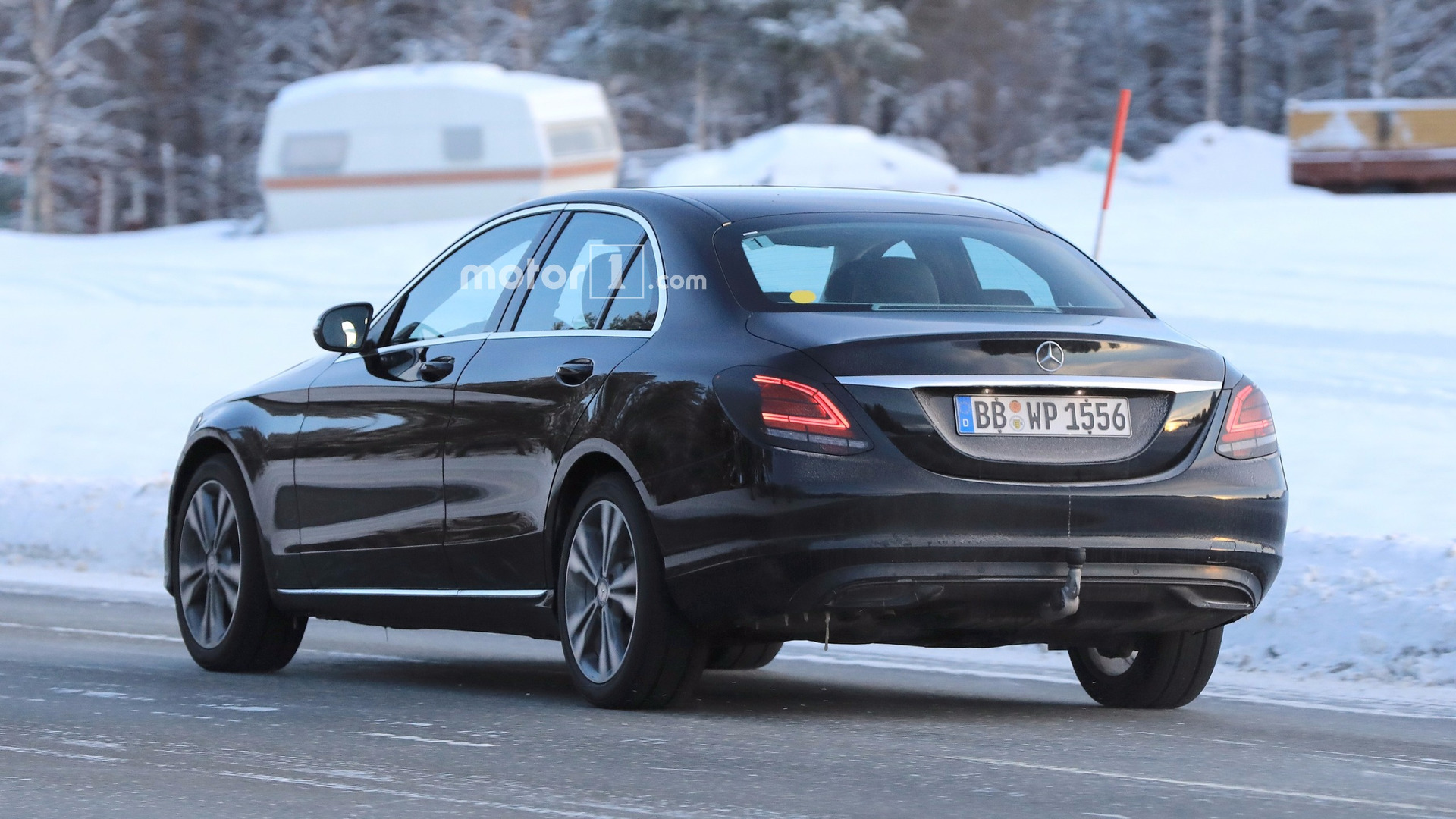 Mercedes C-Class facelift caught flaunting its new taillights